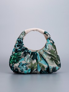 New All Seasons Niche Sequin Embroidered Women's <b>Large</b> Casual <b>Canvas</b> Handbag Zipper High-End Polyester Lining for Daily Fashion - Product Image 5
