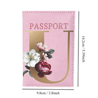 Étui de passeport tendance à motif de lettres initiales - Portable et décontracté pour les voyages