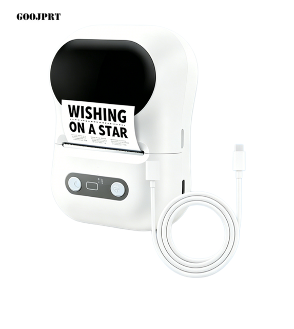 2 Inch Inkless Portable Thermal Label Printer 58mm Mini Sticker Machine for 1500mAh Battery 1-Year Warranty in Stock
