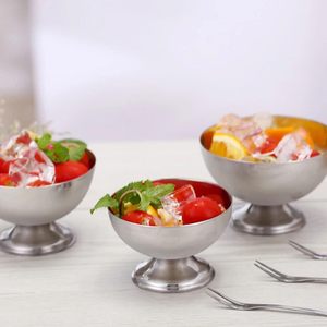 High End Stainless Steel <b>Ice</b> Cream Cups Sundae Bowls 200ml Capacity Durable Eco-Friendly Modern Birthday Party - Product Image 3
