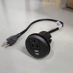 Prise de bureau encastrée de 2,2 pouces avec <span class=keywords><strong>4</strong></span> prises US standard, 1 port USB-A, 10A, pour usage commercial - Product Image 3