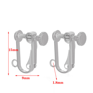 A1902 boucles d'oreilles chaudes accessoires de bijoux sans nickel plaqué or 18 carats boucles d'oreilles clip <span class=keywords><strong>pour</strong></span> femmes résultats d'<span class=keywords><strong>oreille</strong></span> en acier inoxydable - Product Image 4