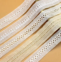 Echelle en coton souple et confortable de 1 pouce, broderie d'escaliers colorés, garniture en dentelle de coton pour vêtement
