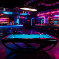 Vente directe d'usine Table de billard américaine haut de gamme personnalisée 9 boules 7 pieds 8 pieds 9 pieds avec pieds en bois massif et plateau en ardoise