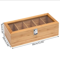 Boîte à thé en bois personnalisée, laquée, 8 compartiments, boîte de rangement pour thé en bois