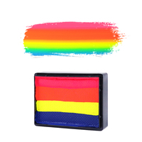 Pintura facial dividida para orgullo lésbico gay arcoíris hipoalergénica activada por agua para marchas homosexuales eventos Festival