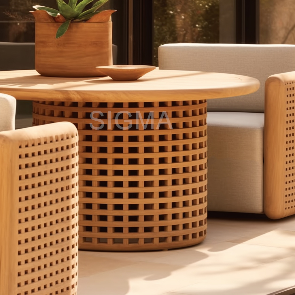 SIGMA New design armchair Patio outdoor furniture teak sofa Luxury garden lounge chair