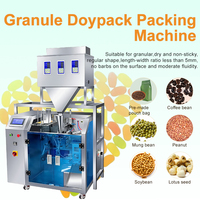 Máquina Automática de Producción de Empaques de Bolsas Doypack con 3 Cabezales y Báscula de 1000g para Granulados y Dulces