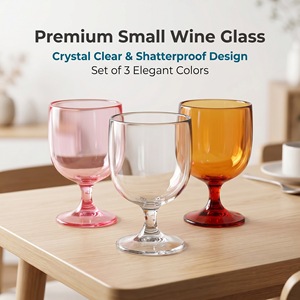 Copa de Brandy de Plástico PS Irrompible, Copa de Vino de Tallo Corto, Copa de <span class=keywords><strong>Whisky</strong></span> Reutilizable para Bar, Bodas, Fiestas, Picnic - Product Image 2