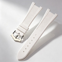 Bracelet de montre en caoutchouc compatible avec les montres de luxe style Nautilus, extrémités courbées, alternative en silicone, bracelet de montre sport 20 mm 22 mm