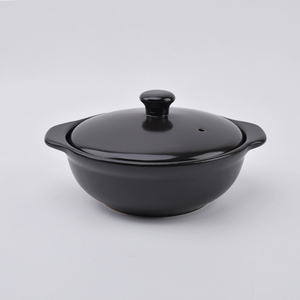 Casserole en céramique écologique de 2300 ml – Vente en gros – Maintien au chaud des aliments – <span class=keywords><strong>Plat</strong></span> de cuisson noir avec couvercle pour la maison et la restauration - Product Image 6