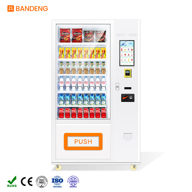 BD Smart Snack and Beverage Vending Machine for Bank Lobby Waiting Area Refrigerated Touch Screen With CE