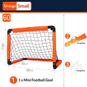 <span class=keywords><strong>But</strong></span> de football pour enfants avec clous de sol, <span class=keywords><strong>jouet</strong></span> compact pour enfants pour les sports de plein air, buts et filets de football orange - Product Image 4