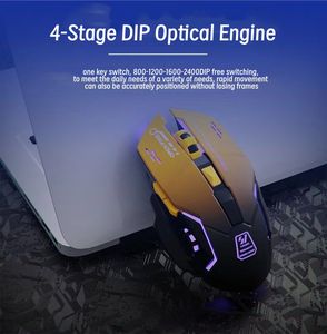 เมาส์สำหรับเล่นเกมแบบไร้สายแบบสองโหมดเมาส์สำหรับสำนักงานแบบเงียบแบบชาร์จได้สำหรับแท็บเล็ตคอมพิวเตอร์มือถือ - Product Image 2