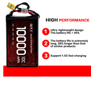 Высокая плотность энергии 10C 22,5 В 10000 мАч Дрон батарея высокой плотности твердотельный Аккумулятор для дрона и VTOL фиксированное крыло - Product Image 3