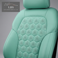 Revêtement de siège de voiture en cuir PU matelassé de luxe, imperméable, anti-moisissure, résistant à l'abrasion, écologique, design personnalisé
