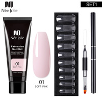Extension d'ongle de marque privée poly gel unhas Kit d'ongle en poly gel acrylique en vrac avec lampe à led UV