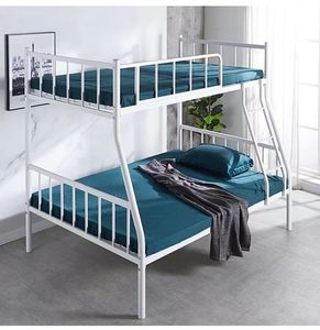 Lit en métal pas cher, cadre de lit en fer, lit en acier pour dortoir, hôtel, école, appartement - Product Image 3