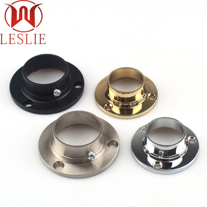 Soporte para barra de armario Leslie, aleación de zinc, cromado, montaje en pared, no desmontable, para tubos de 16, 19, 25 y 32 mm - Product Image 3