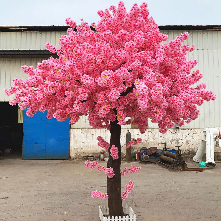 Árvore de cereja artificial grande, árvore de cereja artificial para decoração de casamento ao ar livre