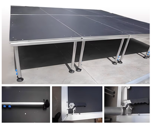 Escenario Portátil de Aluminio para Eventos con Patas Insertables, Plataforma Hexagonal Antideslizante, Fácil de Instalar, Plataforma Modular para Fiestas, DJ y Festivales - Product Image 6