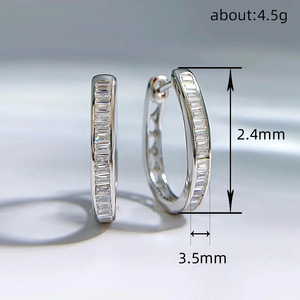 Orecchini a Cerchio Geometrici Scintillanti per Donne, Gioielli di Moda per Uso Quotidiano e Feste - Product Image 4