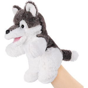 Marionnette <span class=keywords><strong>de</strong></span> main en peluche loup <span class=keywords><strong>de</strong></span> 11 pouces, adorables marionnettes animales pour le <span class=keywords><strong>jeu</strong></span> <span class=keywords><strong>de</strong></span> <span class=keywords><strong>rôle</strong></span>, jouet pour enfants pour le récit d'histoires et le <span class=keywords><strong>jeu</strong></span> imaginatif - Product Image 1
