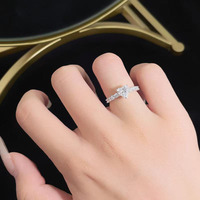 Only Love Eternal Fashion Light Luxury Herzschliff-Diamant Art-Shank-Ring aus Pt950, Labor-Diamant, im Labor gezüchteter Diamant-Ring, Bandringe für Damen