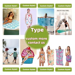 Serviette de plage à séchage rapide, personnalisée, impression par sublimation double face, recyclée, sans sable, avec logo pour les vacances - Product Image 2