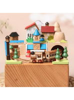 Nouvelle Arrivée 2026 : Boîte à Musique en Bois Faite à la Main, Boîte Musicale Train Vintage, Cadeau Moderne et Élégant, Jouet en Bois Massif pour Enfants