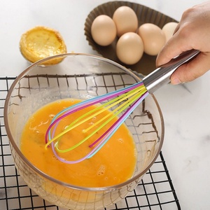 8/10/12inch Silicone Whisk Set of 3 Pieces Manual <b>Egg</b> Beater Stainless Steel Handle <b>Egg</b> Whisking Stirring Tools for Cooking - Product Image 2