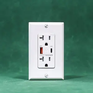 US 20A IOS und Android USB Intelligente Steckdose USB Smart Typ C Typ A 20W USB-Schnell ladegerät