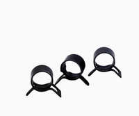 Collier de serrage polyvalent en acier 65Mn zingué noir à ressort, en promotion
