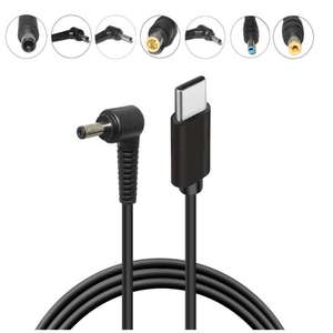 65W Loại-C PD DC chuyển đổi phổ máy tính xách tay sạc cáp với đồng nguyên chất bện áo khoác PVC cho Dell // máy tính xách tay - Product Image 2