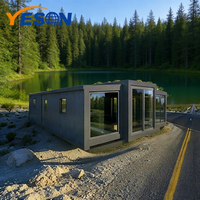 Casa Contenedor Industrial Expandible de Lujo de 40 pies, Villa Prefabricada Modernista de Dos Pisos, Casa Móvil con Energía Solar y Fuera de la Red