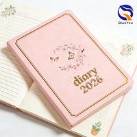 Agenda 2026 con Diseño Personalizado, Precio de Fábrica, Color Rosa, Logotipo en Relieve con Lámina Dorada, con Caja de Regalo