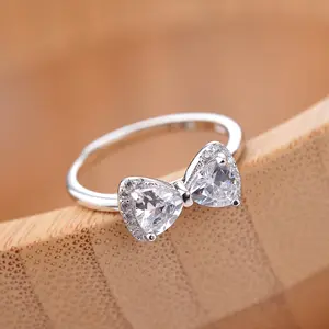 Fashion schmuck silber bogen diamant <span class=keywords><strong>ring</strong></span> - Product Image 1