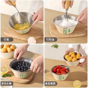 316 Stainless Steel <b>Colander</b> Cartoon Pattern Kitchen <b>Strainer</b> Bowl For Washing Draining Food Multifunctional Use - Product Image 4