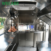 WECARE-Hamburgers mobiles, hot-dogs, pizza, fast-food, camion en acier inoxydable avec cuisine complète à vendre