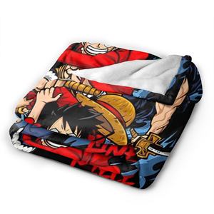 Mantas de Lana Tejidas de <span class=keywords><strong>Manga</strong></span> con Diseño de Luffy y Zoro, Decoración de Verano para Aire Acondicionado, Cubrecamas Suaves y Cálidos, Derivados de Anime - Product Image 5