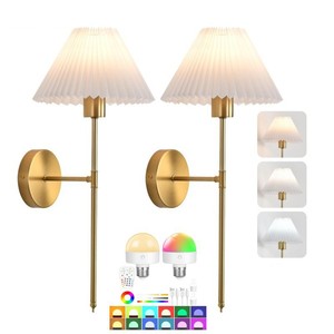 RGB Wiederaufladbare Wandleuchte mit Dimmbaren Magnetischen Glühbirnen & Fernbedienung, <span class=keywords><strong>LED</strong></span> Kabellose Wandnachtleuchte für Wohnzimmer Schlafzimmer Flur - Product Image 4