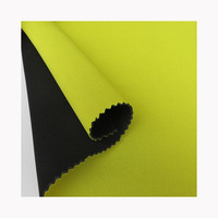 Spor giyim için 2mm 3mm neopren laminat sarı Polyester kumaş