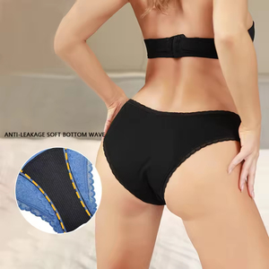 Sous-vêtements en dentelle de coton pour femmes Culottes taille haute Vente chaude Culottes brodées pour femmes pour les règles - Product Image 2