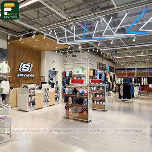 Custom Premium Fashion Store Apparel Cabinet <b>Wall</b> Shelving Rack Cashwrap Counter Unit - Product Image 2