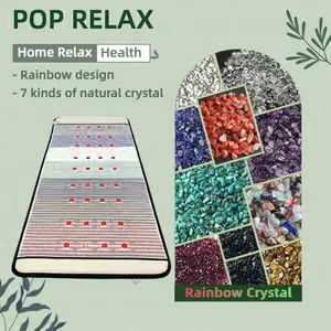 Premium Cristal Pemf Terapia Magnética Mat Aquecimento Elétrico Bio Ametista Pedra Colchão Aquecimento infravermelho Pad