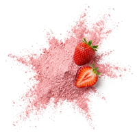 Hoogwaardige zuurzure gevriesdroogde AD 100% natuurlijke aardbeipoeder 80-120 mesh Non-GMO bulkverpakking Clean Label voedingskwaliteit