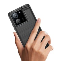 Étui de téléphone portable en TPU souple avec texture en fibre de carbone, antichoc, étanche, pour A33/A34 5G, design fin avec pare-chocs
