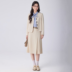 Women's Suit Set Midi Skirt Black Office Lady Anti-Wrinkle Commuting Work Wear - Product Image 4