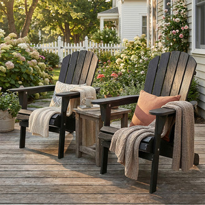 US Warehouse in Stock Outdoor <strong>Patio</strong> Lounger Armchair Half-Assembled Cedar Wood Adirondack <strong>Folding</strong> <strong>Chair</strong> - Product Image 2
