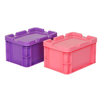Bac de stockage en plastique robuste AS RS pour entrepôt automatisé, empilable, conteneur UE, mini-charge, boîte de rangement en plastique pour entrepôt